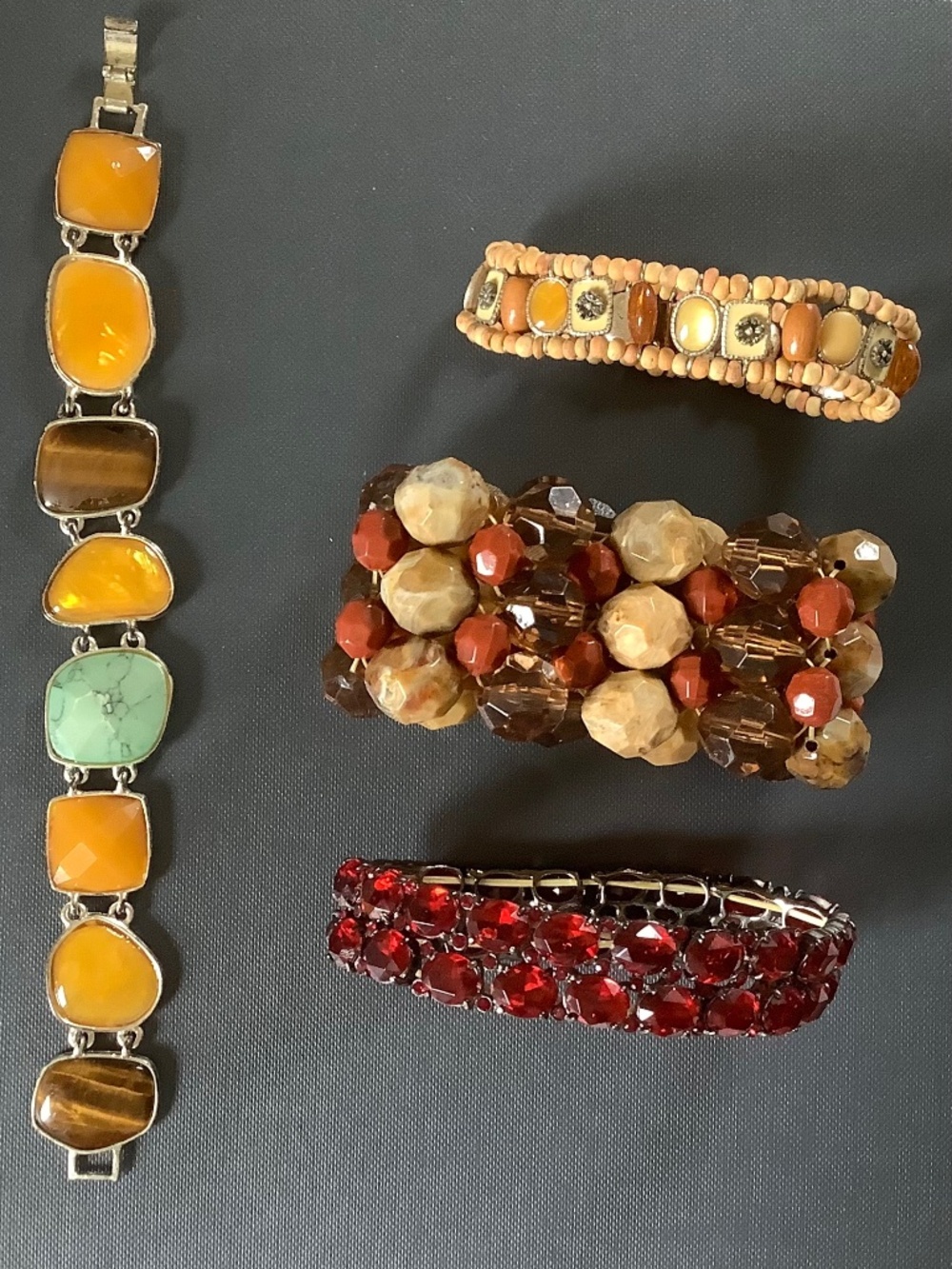 Vintage Bundle Bracelets (4) Multi Colored OS